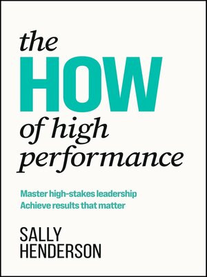 cover image of The HOW of High Performance